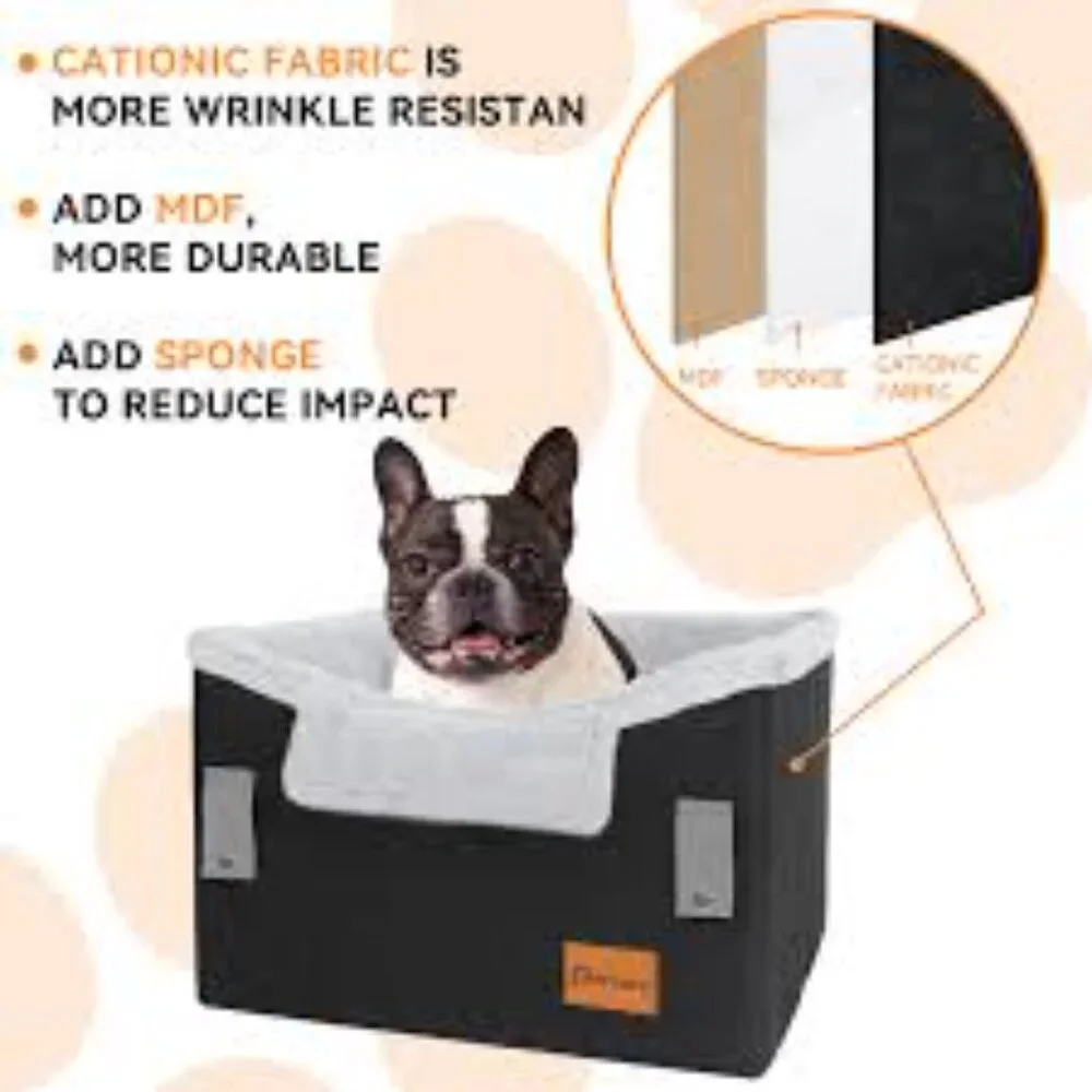Persure Dog Car Seats for Small Dogs with Clip-On Leash NWT